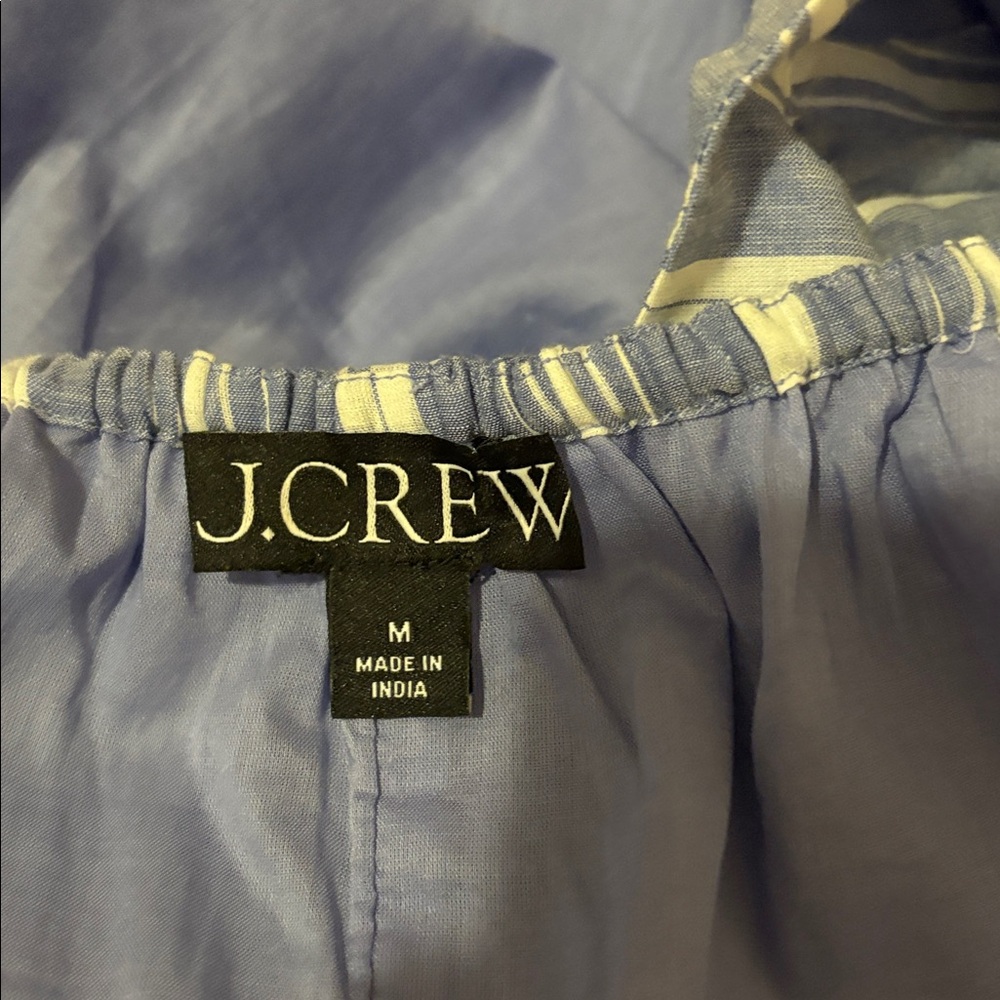 J.Crew Blue and White Striped Women's dress - Picture 9 of 9